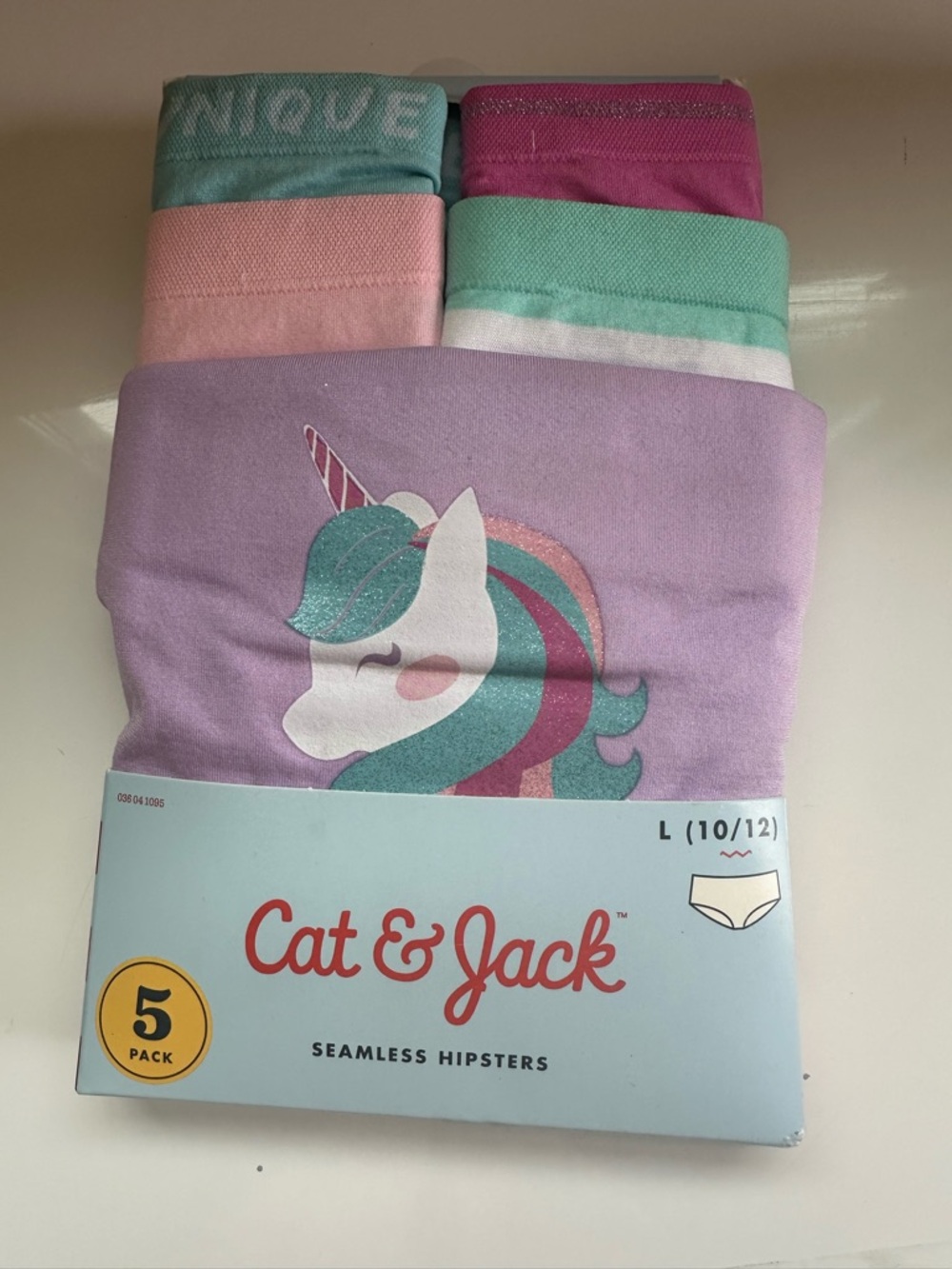 Cat & jack 2 packs of 5 underwear sz 10-12 large girls.